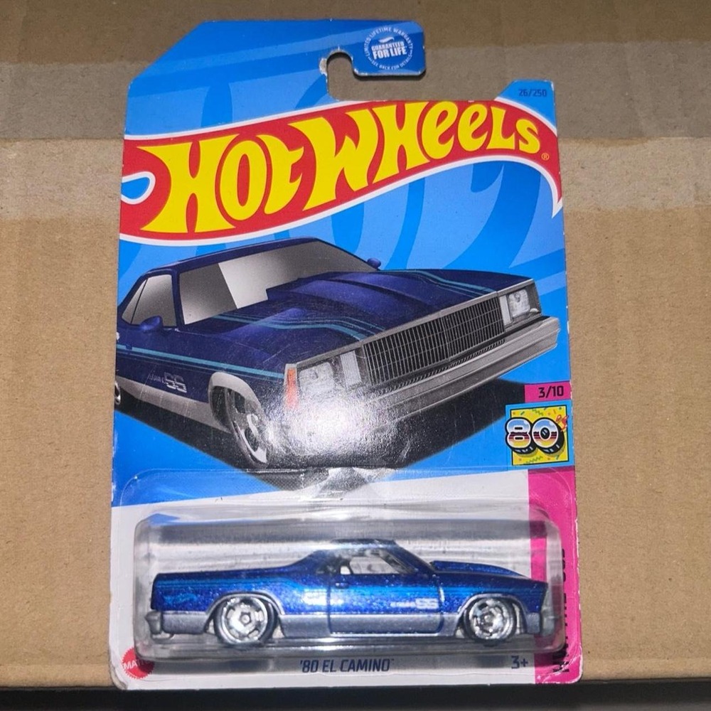 Hot Wheels '80 Chevy El Camino Blue Diecast Car 1/64 Scale RARE